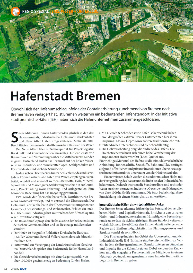 Zeitungsartikel „Hafenstadt Bremen“